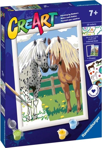 CreArt Paint by Numbers Happy Horses