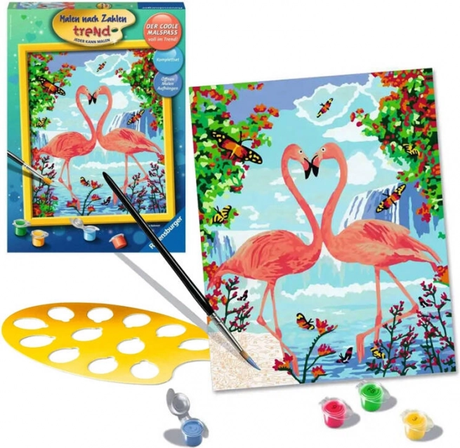 Paint by Numbers - Flamingos in Love