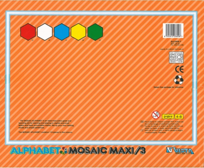Bouwset Alphabet Mosaic Maxi – alfabet en woordvorming