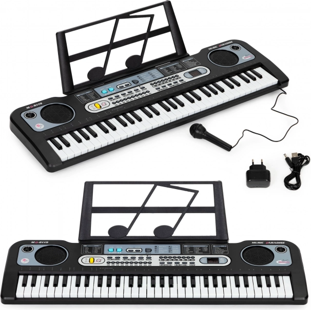 Large Children's Keyboard Instrument with Microphone and Power Supply