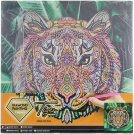 Diamond Painting on Frame Tiger 30 × 30 cm GRAFIX
