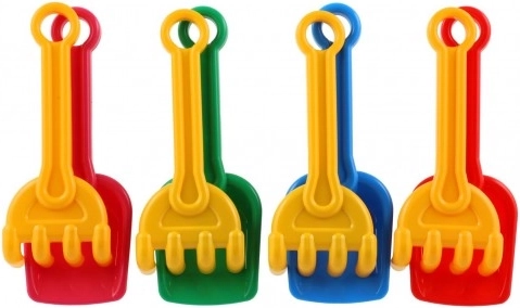 Teddies sand set – shovel and rake (color mix)