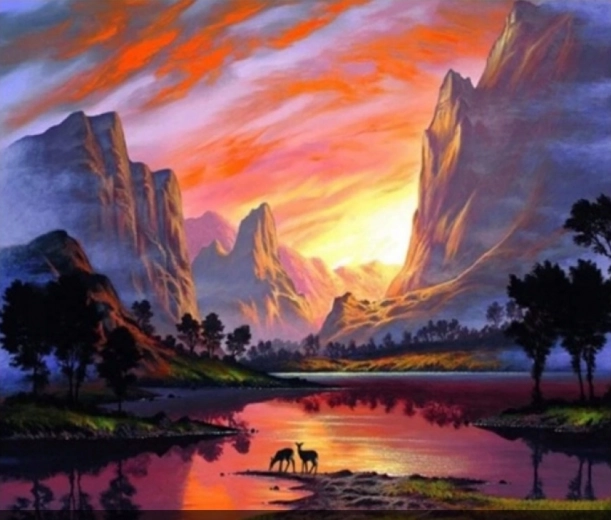 Diamond Painting Mountains 30 × 40 cm