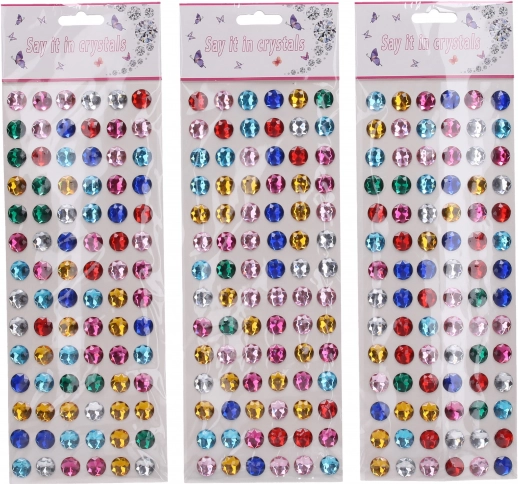 Autocollants avec strass – assortiment