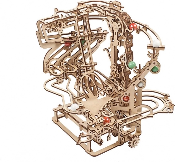 UGEARS Wooden Mechanical Marble Run with Chain Drive – 3D Puzzle