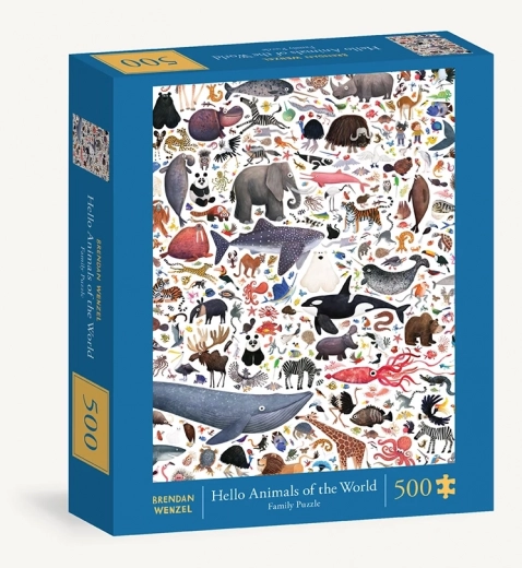 Puzzle Hello Animals of the World by Chronicle Books 500 pieces