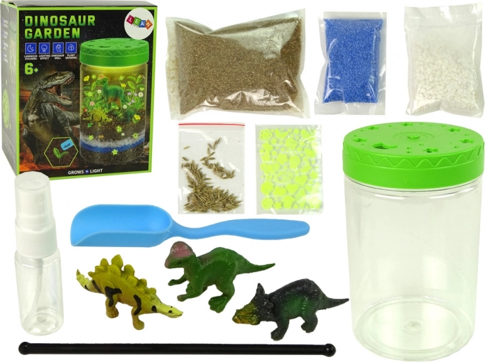 Luminous Decoration Dino Garden in a Jar