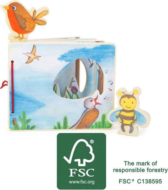 Wooden Picture Book with Bee SMALL FOOT
