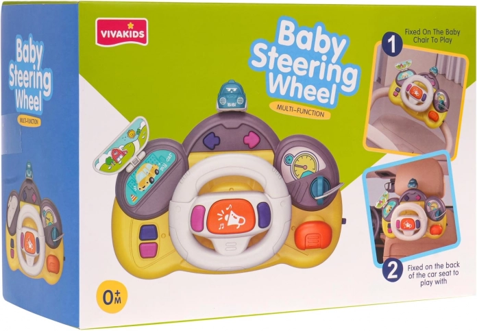 Interactive steering wheel for small children