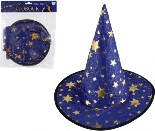 children’s wizard hat blue–gold, diameter 38 cm