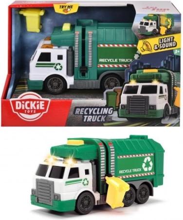 Toy garbage truck with lights and sounds 15 cm