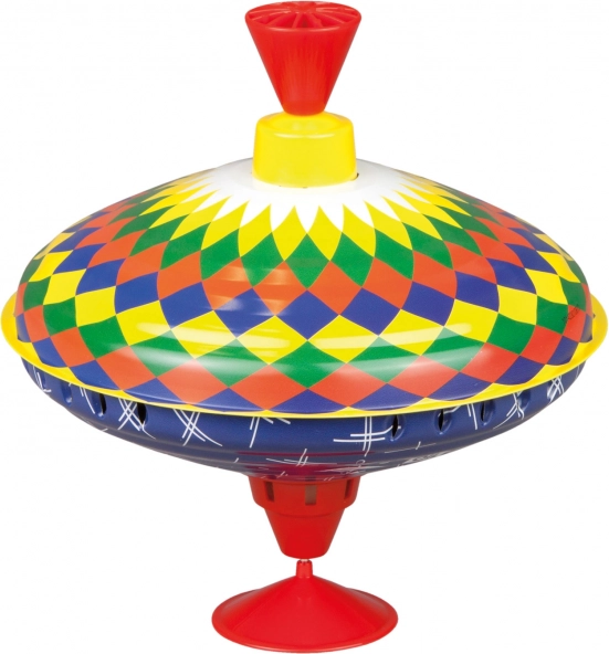 Metal spinning top multicolor 19 cm