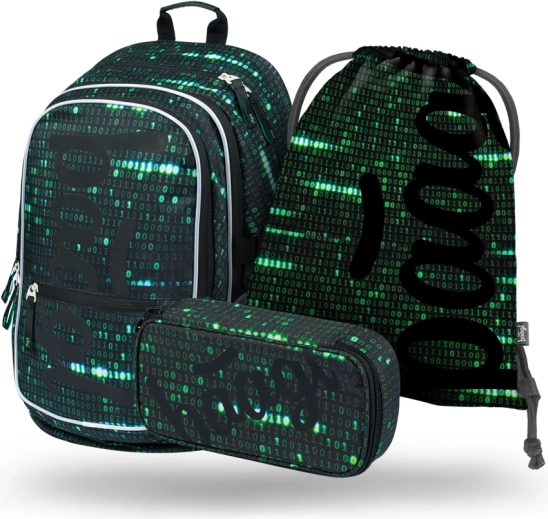 Set Baagl Core Numbers: Backpack, Pencil Case and Bag
