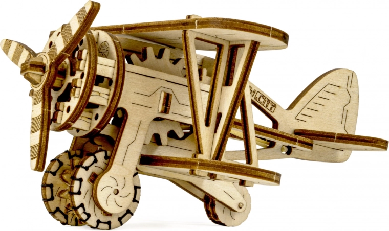 Wooden 3D Puzzle Biplane