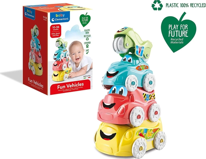 Clementoni Baby stacking funny vehicles Play for Future
