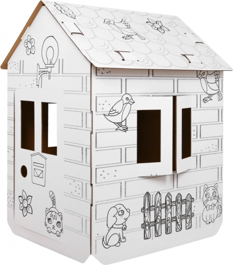 XXL cardboard coloring playhouse for kids – Car