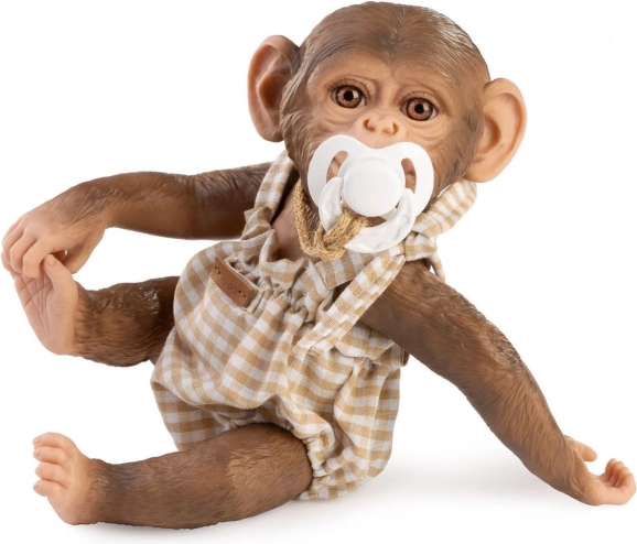 Realistična opička dojenček s celovinylnim telesom 32 cm