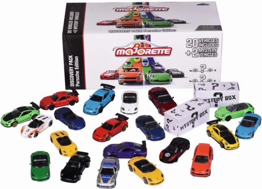 Set de petites voitures PORSCHE Discovery 1:64 (20 + 2 surprises)