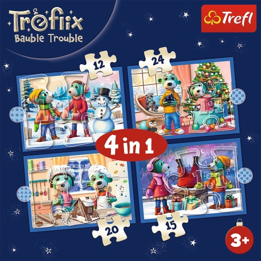Progressive Puzzle Treflíci Christmas 4-in-1
