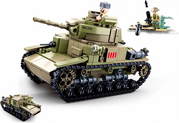 Sluban Army mellemstort italiensk kampvogn 2i1 byggesæt