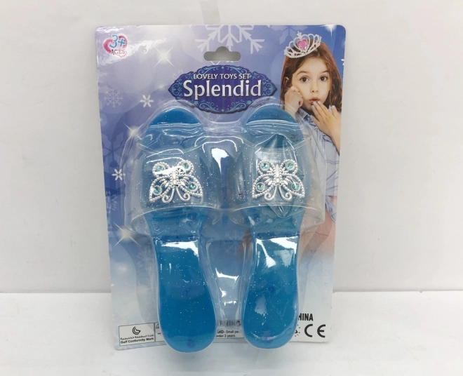 Escarpins bleus scintillants pour princesses
