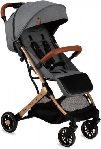 Sportsklapvogn MoMi ESTELLE grå med guldramme 2022