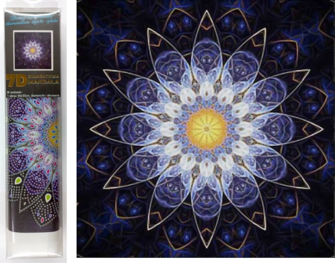 7D Diamond Painting – Blue Mandala 30 × 30 cm