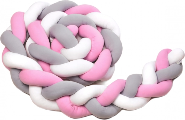 Knitted Bumper T-TOMI 360 cm White, Grey and Pink