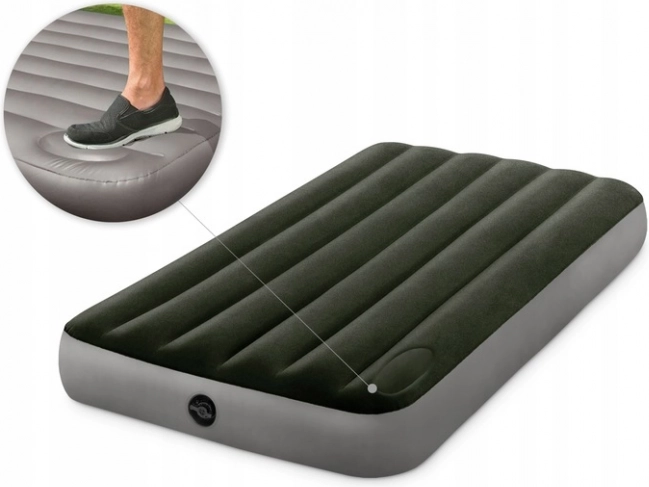 Inflatable single air mattress with built-in foot pump INTEX 191 × 99 × 25 cm