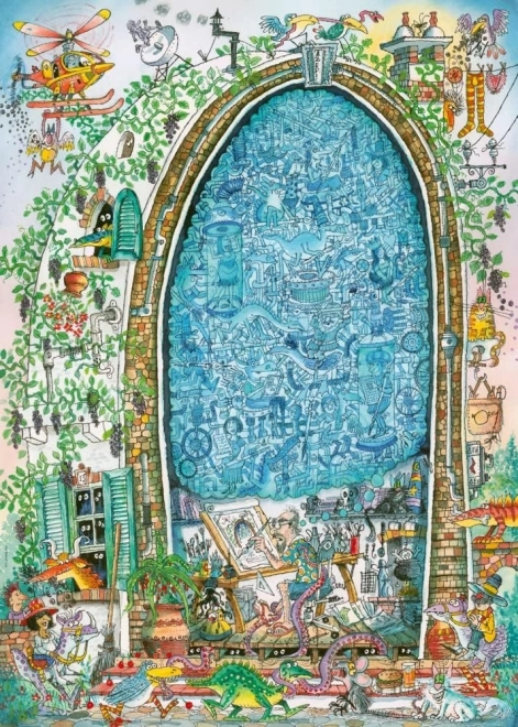 1000-piece Puzzle – Artist’s Crazy Mind, Paul Korky (puzzle + poster)
