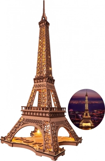 Rolife Night Eiffel Tower – 3D Wooden Puzzle with Light
