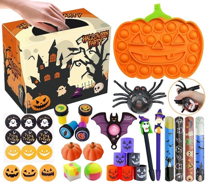 Set sensoriale antistress di giocattoli fidget e pop it di Halloween