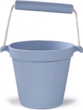 Secchiello da spiaggia in silicone grigio chiaro BIGJIGS TOYS