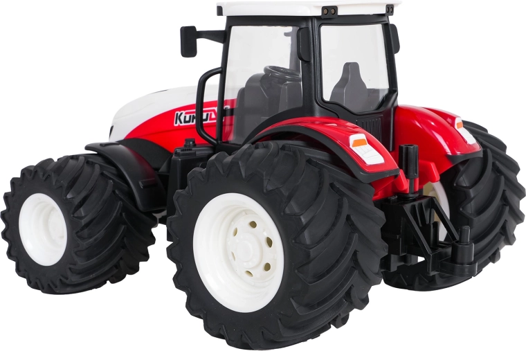 Stable ride on large rubber wheels