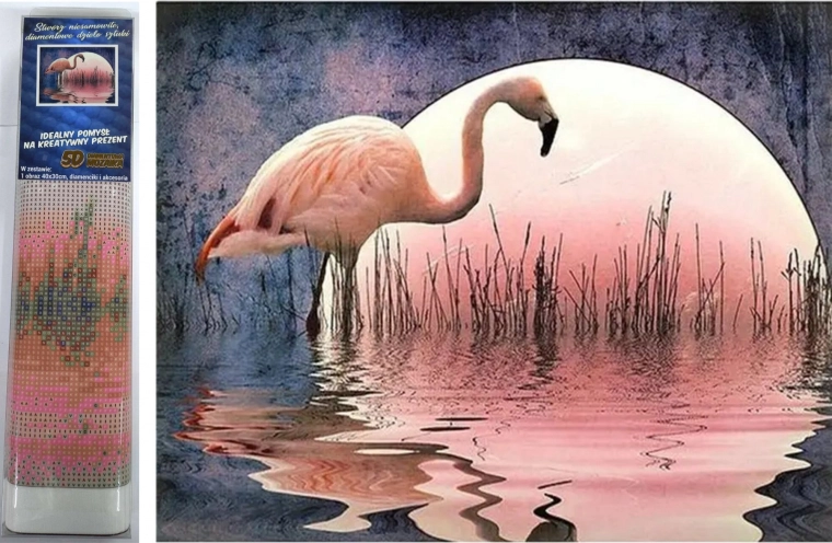 Norimpex diamantové malování Plameňák 30x40 cm
