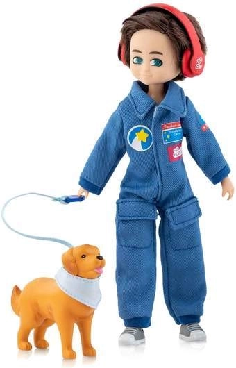 Lottie Finn panáčik so psíkom a astronautskými doplnkami