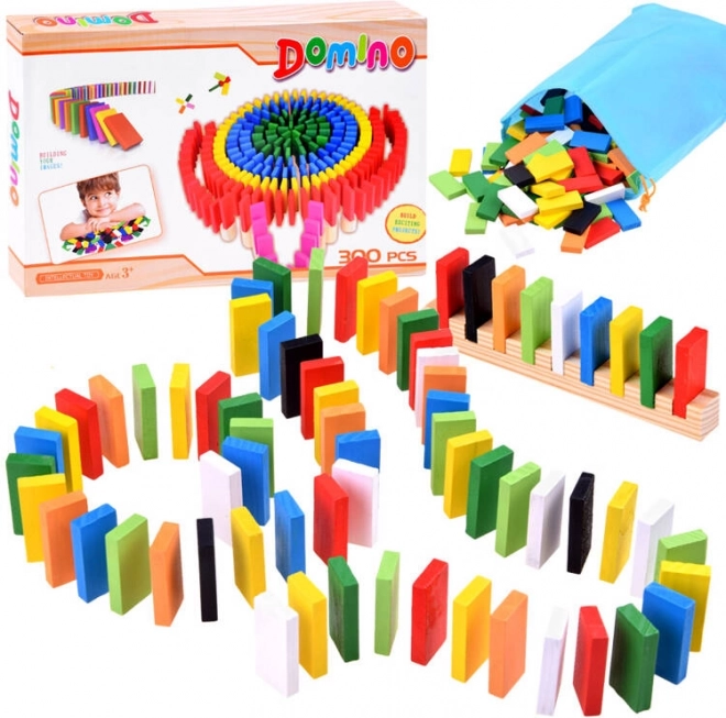wooden colorful dominoes 300 pcs Jokomisiada