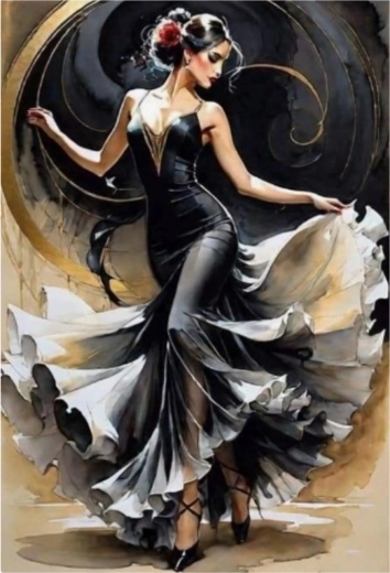 Diamond Painting In the Whirl of Flamenco 30 x 40 cm