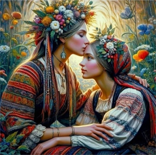 Peinture diamant Mère et fille 30 × 40 cm