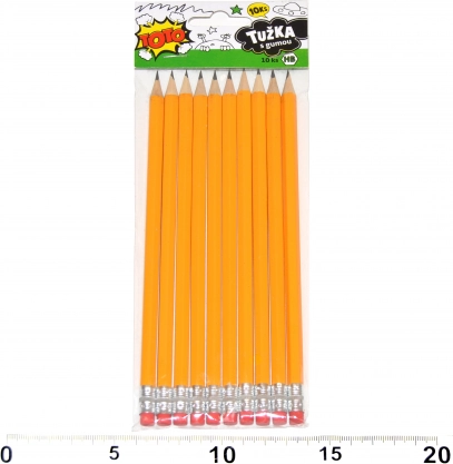 HB Graphite Pencils with Eraser – Set of 10