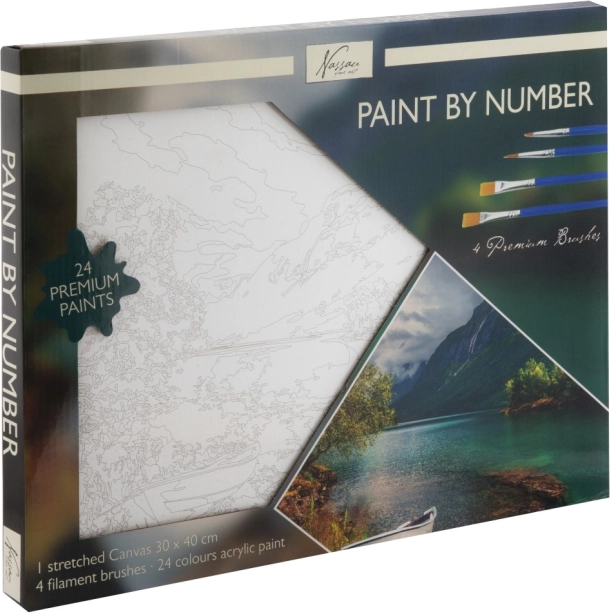 paint by numbers on canvas landscape 30 × 40 cm