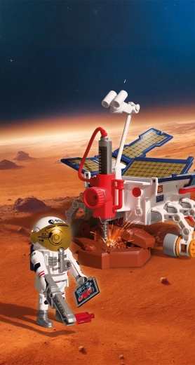 Realistische Marsrover met werkende boor