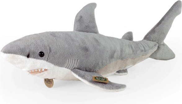 Requin blanc en peluche 51 cm écoresponsable