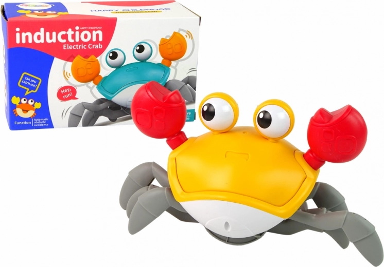 Interactive moving crab with melodies orange