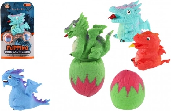 Dinosauro ribaltabile con uovo 15 cm