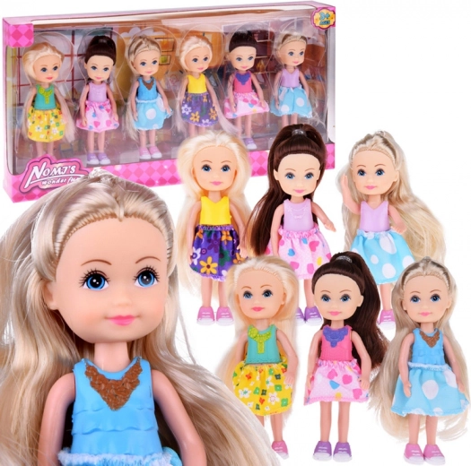 Gyönyörű mini babák 12 cm készlet 6 darab