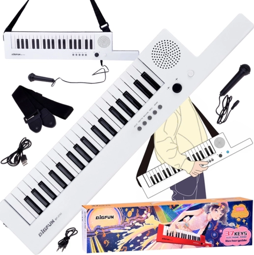 BIGFUN Kids Electronic Keyboard, 37 Keys with Strap and Microphone