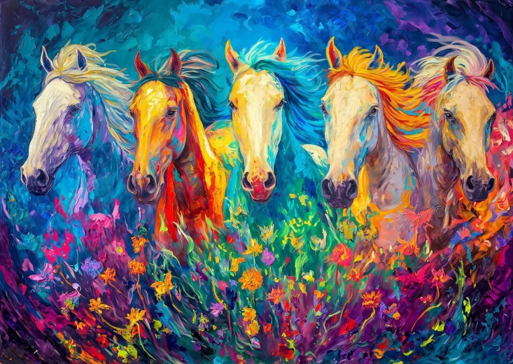 Bright Gallop Puzzle 1000 Pieces