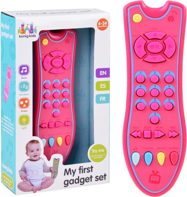 Interaktive Kinder-TV-Fernbedienung – Rosa