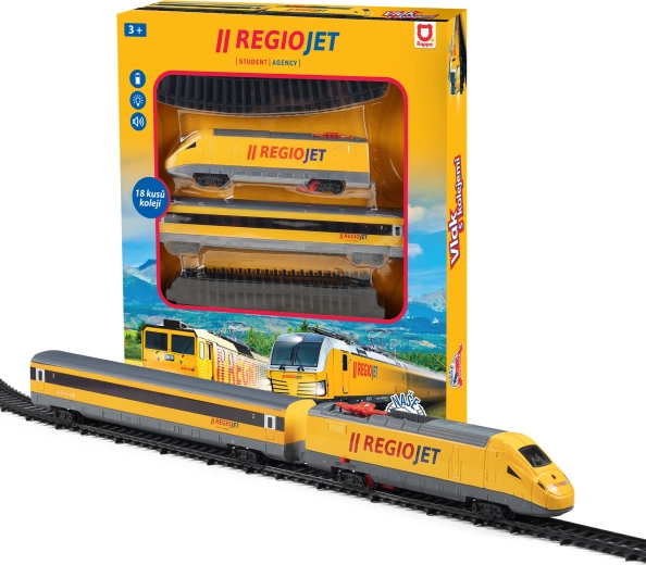 Modelový vlak RegioJet so svetelnými a zvukovými efektmi